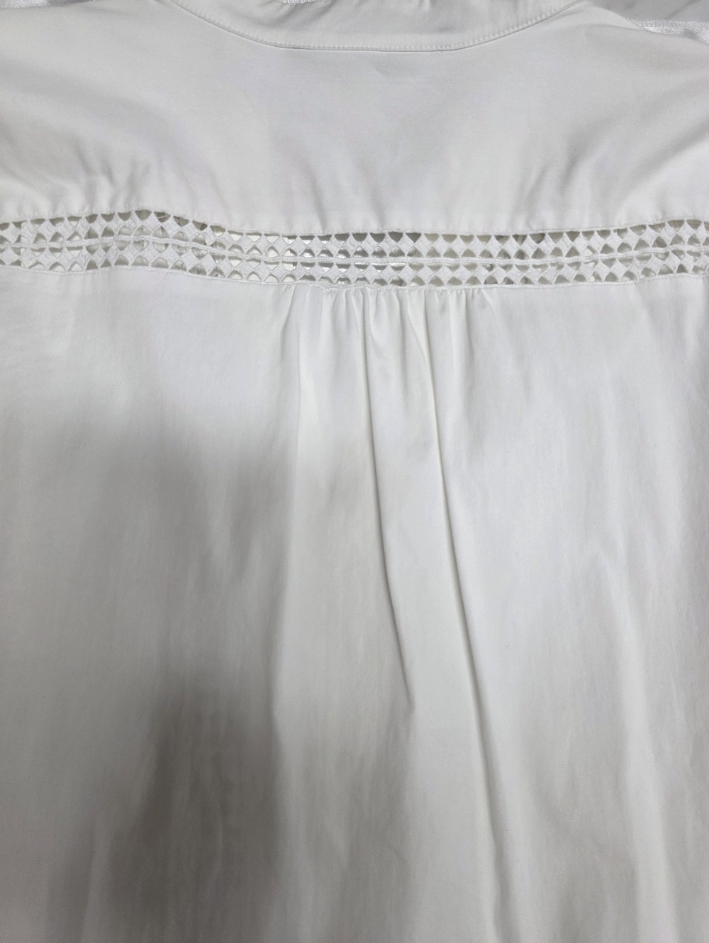 White House Black Market & Spruce Ivory Crochet-Trim Peasant Blouse - Picture 11 of 12